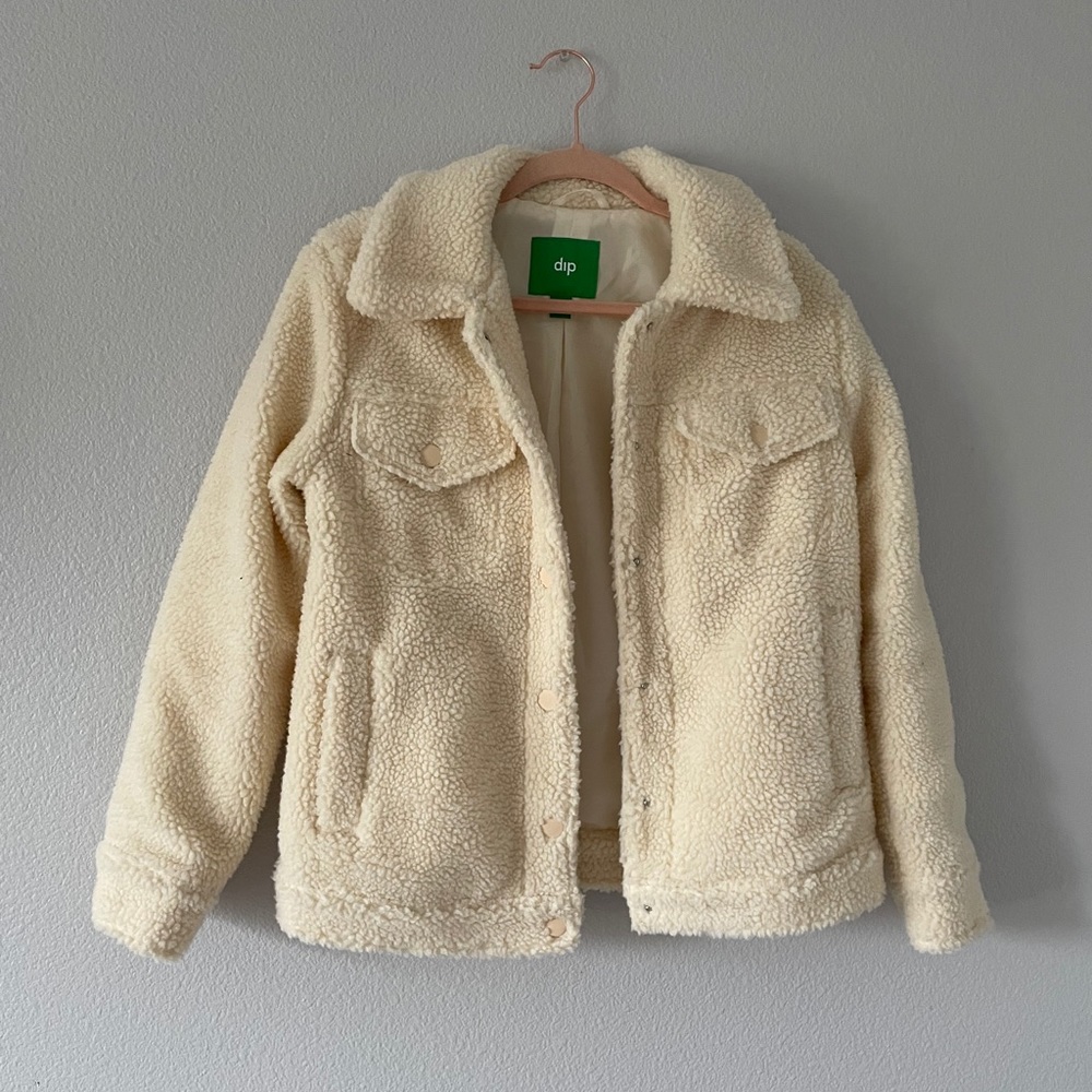 Cream Sherpa jacket